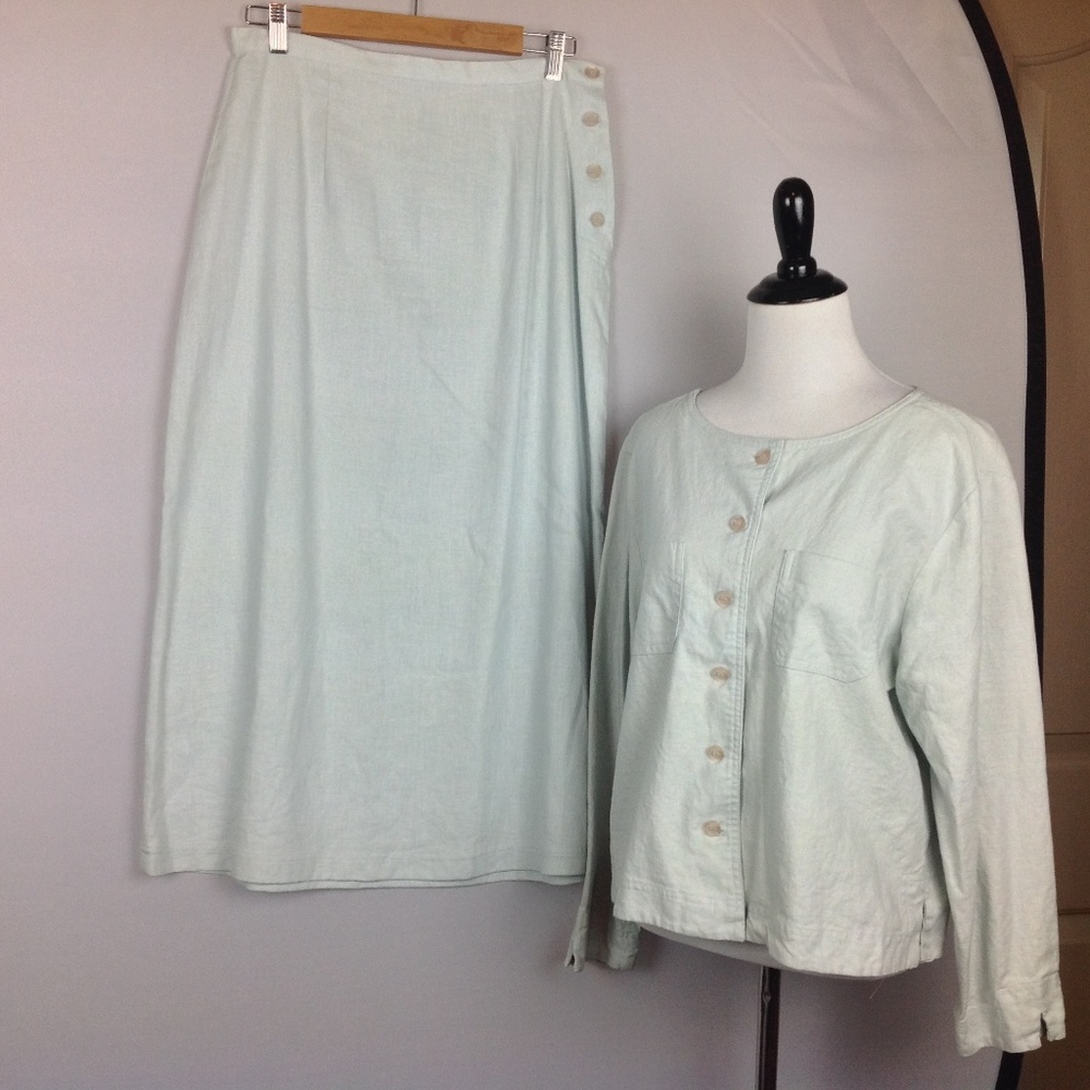 J London Maxi Skirt Top Set Womens Large Lagenlook
